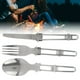 thumbnail image 4 of Portable Tableware, 3 Pcs Stainless Steel Flatware Set Collapsible Stainless Steel Portable For Picnic Travel Camping ANGGREK Otros, 4 of 8