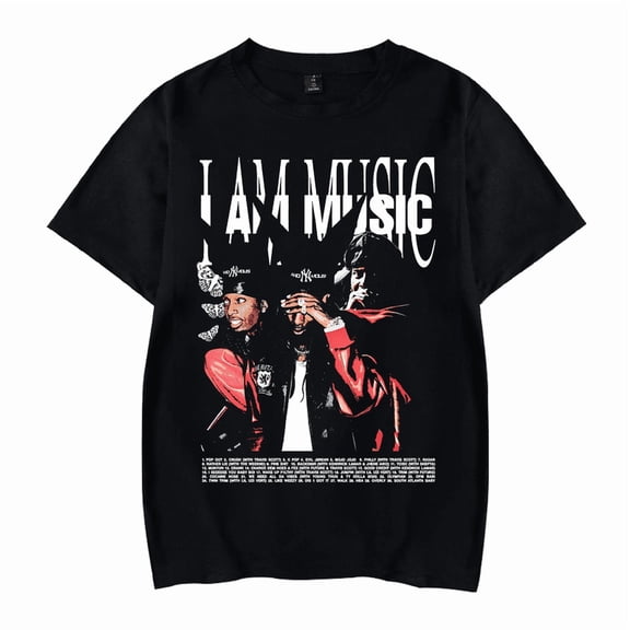 Playbois Rapper Merch Cartis Shirt I Am Music Album Tshirt Fashion Graphic Print for Women Men