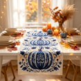thumbnail image 2 of SLYNSHome Thanksgiving Pumpkin Table Runner, Fall Botanical Print Table Flag, Harvest Holiday Tablecloth for Dining Room Kitchen Home Party Decor, 2 of 6