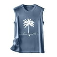 thumbnail image 3 of VNKIDY Womens Sleeveless Crewneck Graphic Tank Top Tree Print Casual Loose Fit Cami For Summer Beach Vacation Daily Wear Blue, 3 of 3