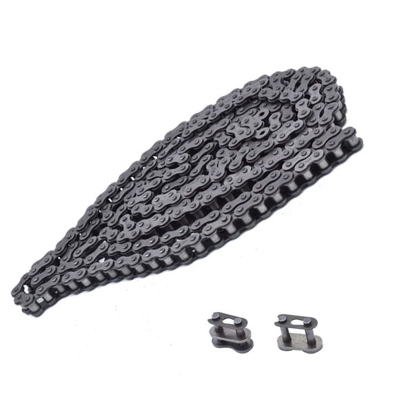40 Roller Chain, 08A 10 Feet Carbon Steel Roller Chain with 2 Connecting Links Replacement for Go-karts Scooters Mini Bikes