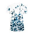 thumbnail image 5 of ICHUANYI Clearance Women's Fashion Comfortable Casual Round Neck Color Button Blouse(Blue, M) ICHUANYI WER2023080805601, 5 of 5