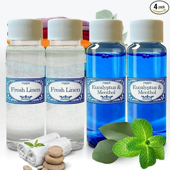 Concentrated Fresh Linen & Eucalyptus Menthol Fragrance Pack for Use in Water Vacuums like Hyla, Rainbow, Sirena, Diffusers, Rainmate