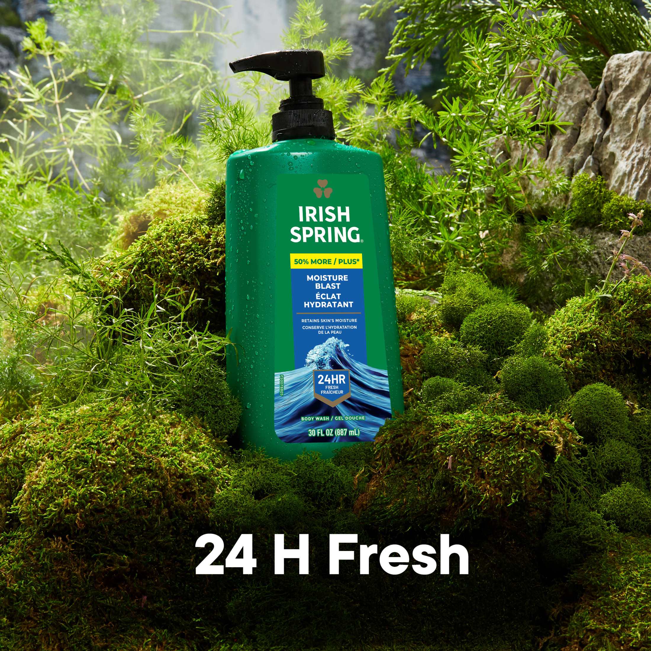 Irish Spring Moisture Blast Body Wash Pump, 30 oz photo 2