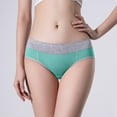 thumbnail image 2 of Riforla Underwear for Women Women High Waist Cotton Knickers Ladies Panties Full Coverage Briefs Underpants Plus Size Multicolor Womens Panties Mint Green XL, 2 of 4