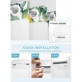 thumbnail image 5 of No Hook Cloth Fabric Shower Curtain with Snap in Liner, Lemon Leaves Waterproof Shower Curtains Set with See Through Top Window, Summer Botanical Eucalyptus Branches Bath Curtains Shower 48"x72", 5 of 6