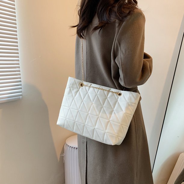 Bolso de hombro con estampado a cuadros para mujer bolsa de