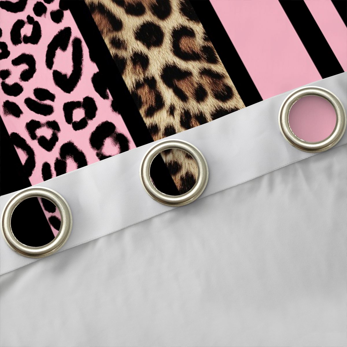 Feelyou Pink Cheetah Print Curtains Pack of 2 (42x84 Each) for Women, Fashion Abstract Ombre Curtains Blackout, Leopard Wildlife Bedroom Curtains, Living Room Curtains Decor