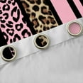 thumbnail image 4 of Feelyou Pink Cheetah Print Blackout Curtains Set of 2 (52x84 Each) for Women, Fashion Abstract Ombre Window Curtains, Leopard Wildlife Curtains and Drapes, Living Room Curtains Decor, 4 of 6