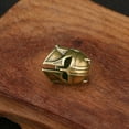 thumbnail image 3 of Brass Solid Bull Helm Figurine Small Statue Home Ornament Figurines Animal, 3 of 7