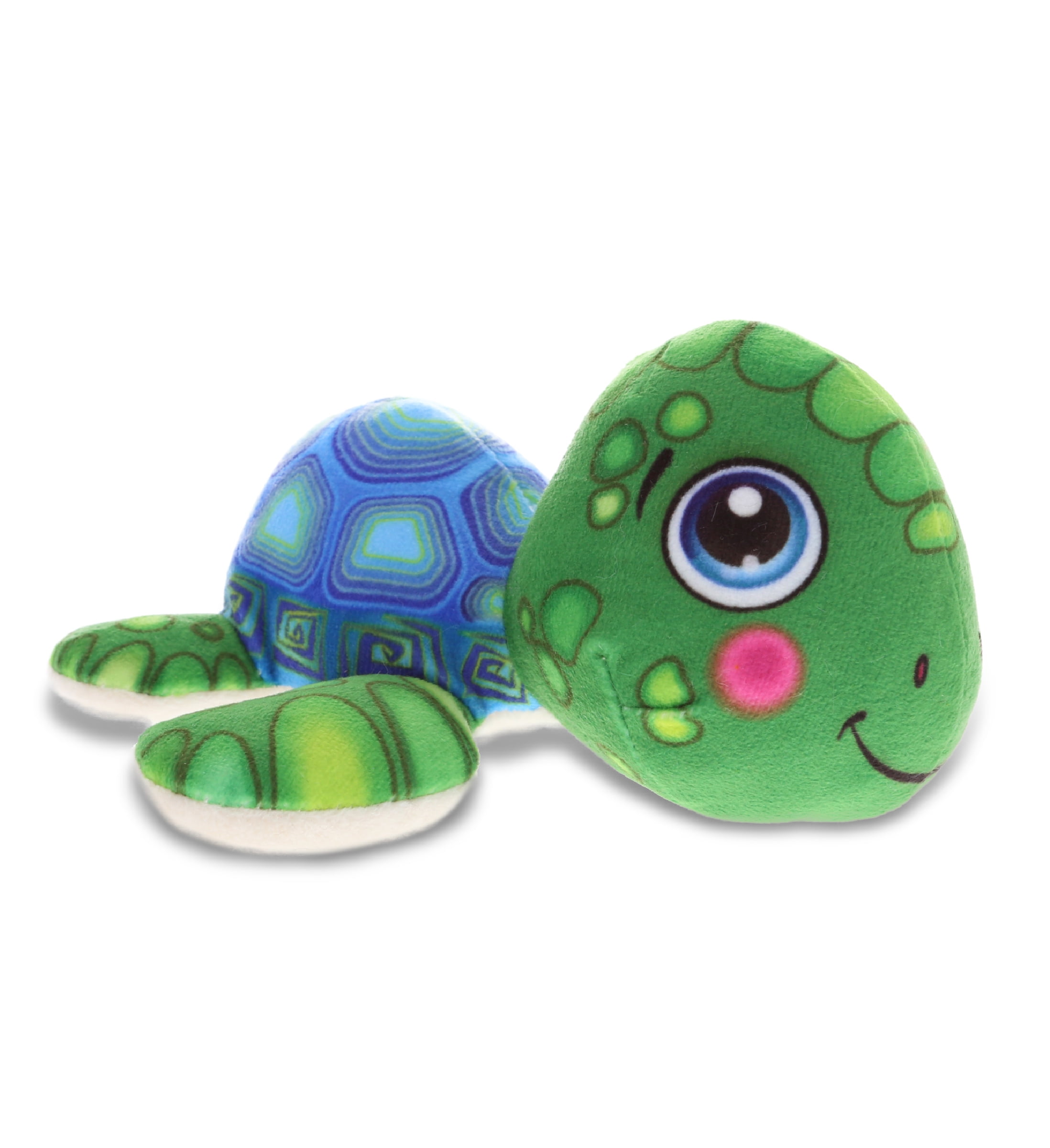 Kids Li'l Peepers Coral Pink Mummy And Baby Turtle Soft Toy Big Eyes Medium 