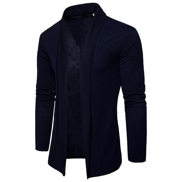 Cardigan Sans Poches pour Hommes, Châle Décontracté Ample Ajusté