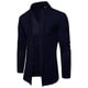 thumbnail image 2 of Hombres Sin bolsillos Cárdigan sólido Turndown Chal casual Chaqueta suelta Slim Fit Pompotops  oipoqjl21582, 2 of 3