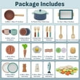 thumbnail image 4 of Play Food Set, Kids Kitchen Play Set, Wooden Play Food Set for Kids Kitchen with Pots and Pans Cookware Cutting Play Food, Toy for Girls Boys 3-8 Year, 4 of 7