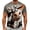 Grey, variant on LILIYA Mens Cow Graphic T Shirt Geometric Printed Crew Neck Short Sleeve Casual Streetwear Fashion Tee Lightweight Daily Outfit Top