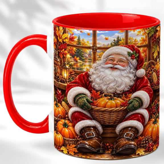 Pumpkin Holiday Coffee Mug, Autumn Harvest Mug, Ceramic 11 oz