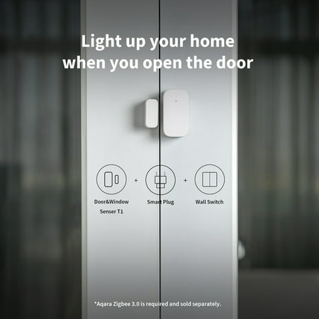 T1 Door and Window Sensor- Requires Aqara Hub, Supports Apple HomeKit, Alexa, Google, SmartThings - White
