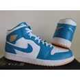 thumbnail image 2 of Ni - ke Ni - ke Air Jordan 1 Mid Aquatone-Celestial Gold-White Sz 17 [DQ8426-400], 2 of 5