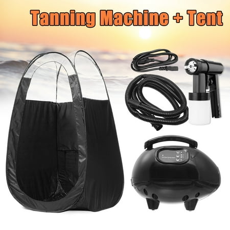 Steel wire Self-elastic Tent + Sunless Tanning Machine Kit HVLP Spray Gun Airbrush Tan Salon Beauty