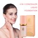 thumbnail image 5 of Base correctora líquida Cross-Border 4 en 1, hidratante, difícil de desmaquillar, mejora el tono de la piel, base correctora, crema facial sin imperfecciones., 5 of 6