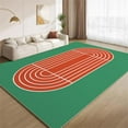 thumbnail image 1 of Sports Ground Area Rugs, Running Track Design Carpet, Non Slip Low Pile Washable Indoor Rug for Living Room Bedroom Gameroom Study Office Entrance Foyer 3ftx5ft, 1 of 8