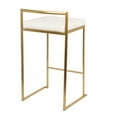 thumbnail image 1 of Tabouret noir de la collection Heavenly avec structure en acier inoxydable doré, 1 of 3