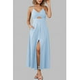 thumbnail image 7 of FreshPretty Women Summer Spaghetti Strap Dress Sleeveless V Neck Cutout Slit Casual Beach Party Maxi Dresses with Pockets, 7 of 7
