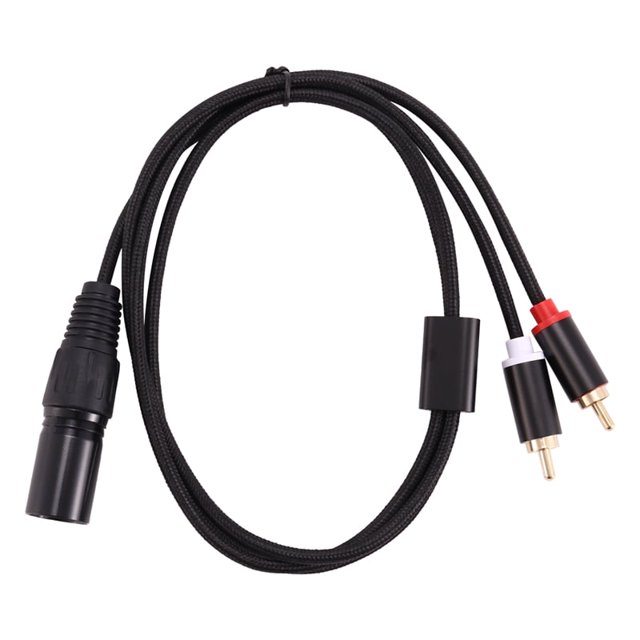 Cable de audio XLR a doble A1 XLR macho de 3 pines a conector macho doble Cable de audio estéreo Amplificador Conector de mezcla Cable AV 1 m