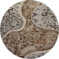 thumbnail image 2 of Addison Rugs Mayfield Premium Machine Washable Transitional Swirl Brown Round Rug, 8' x 8', 2 of 5