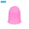 thumbnail image 3 of Uxcell Rubber Finger Tips Silicone Thumb Fingertip Protector Guard Thimble Pink Medium Size 10 Pack, 3 of 5