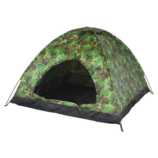 Tente de Camping Capacité 3-4 Personnes Imperméable Camouflage Tente Dôme