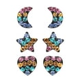 thumbnail image 4 of Brilliance Fine Jewelry Girl’s/Tween Sterling Silver Crystal Heart, Star and Moon Stud Earring Set, 4 of 5
