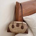 thumbnail image 1 of Bolso de hombro Retro de retales de PU de gran capacidad para mujer a la moda, 1 of 8