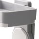 thumbnail image 2 of Estante de baño resistente con drenaje, soporte de plástico de 2 niveles, montado en la pared, caja de jabón, organizador de cepillos de dientes, gris oscuro, instalación sin orificios, 2 of 5