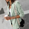thumbnail image 2 of Women Workoffice Suit Solid Color Blazer Button Down Fitted Outwear Single Breasted Fashion Jacket V Neck Cardigan Pockets Professional Overcoat, 2 of 6