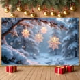 thumbnail image 3 of Snowflake Design Snowflake Banner Lighted Christmas Banner White Theme Winter Holiday Banner for Winter Party Christmas Decoration Holiday Celebration, 3 of 9