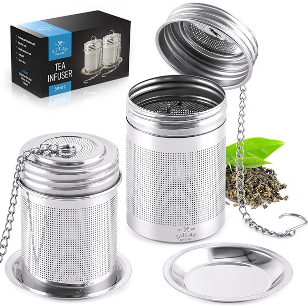 Zulay Kitchen 2Pack Tea Ball Infuser Stainless Steel for Loose Tea