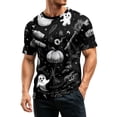 thumbnail image 5 of BRANROY Mens Summer Shirts Halloween Crewneck T-Shirt - Breathable Short Sleeve Mens T-Shirts, Casual Graphic Tees for Men, Shirts for Men Trick or Treat,Black,L, 5 of 7