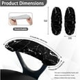 thumbnail image 6 of FKELYI 4 Pcs Office Chair Covers Set Black Marble Texture Print Removable Computer Chair Slipcovers with Arm Rest Covers Anti-Dust Furniture Protector for Swivel Chair Armchair, 6 of 7