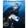 thumbnail image 3 of for iPhone 15 Waterproof Case, [Built-in Lens & Screen Protector] [IP68 Underwater] [15FT Military Shockproof], Frosted Back Full Body Protection 15 Phone Case 6.1", Blue, 3 of 12