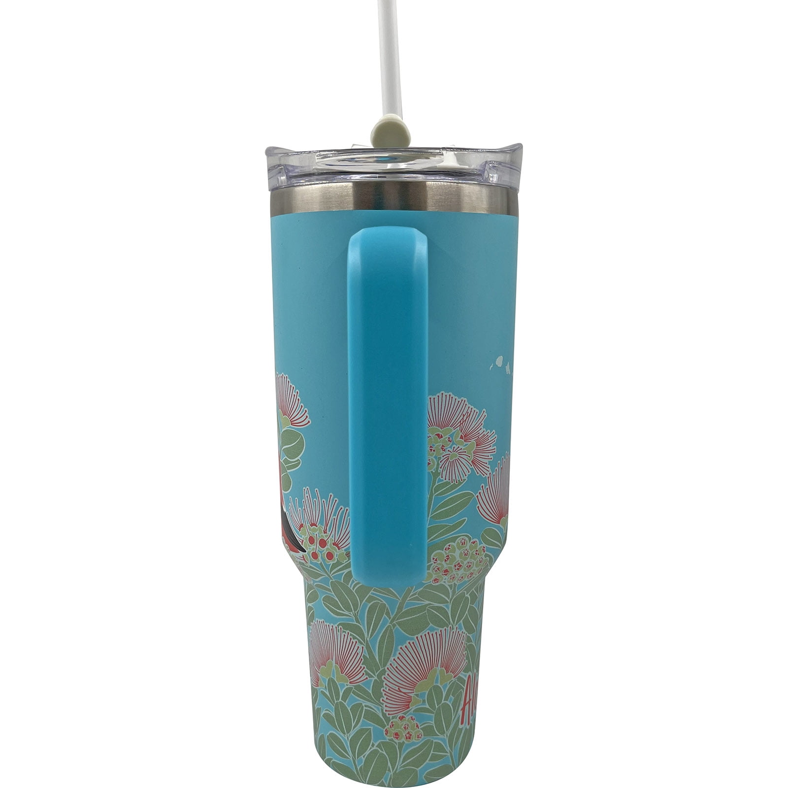 Natural HI Tumbler Ohia Lehua 40 oz with Straw