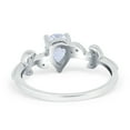 thumbnail image 4 of Teardrop Engagement Ring Pear Simulated Cubic Zirconia 925 Sterling Silver Size 5, 4 of 4