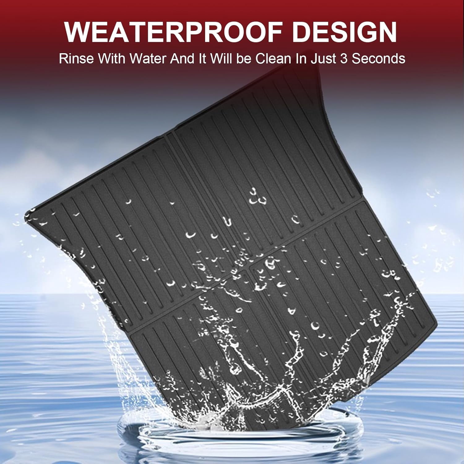 Cargo Mat for 2025 Tesla Model Y Juniper, for Tesla New Model Y 5-Seater Accessories, All Weather TPE Cargo Liner, Custom Fit Heavy Duty Non Slip Trunk Protector