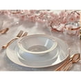 thumbnail image 4 of " OCCASIONS" 40 Plates Pack, Heavyweight Disposable Wedding Party Plastic Plates (10.5'' Dinner Plate, White & Rose Gold Rim), 4 of 7