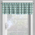 thumbnail image 2 of Ambesonne Abstract Valance Pack of 2, Eastern Inspired Formation, 54"X18", Night Blue Turquoise, 2 of 5