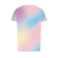 thumbnail image 5 of Enjoytime Womens T Shirt Color Block Short Sleeve Crew Neck Tees Top Loose Comfy Tops For Women Trendy, 5 of 7