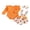 Orange, variant on Gupgi 2 Piece Baby Girl Pumpkin Outfit Autumn Newborn Infant Long Sleeve Romper+Pumpkin Print Overall Shorts+Headband
