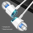 thumbnail image 2 of In-Ear Wired Headphones with Microphone - 3.5mm Jack for iOS/Android - Stereo Sound & Bass, 2 of 6