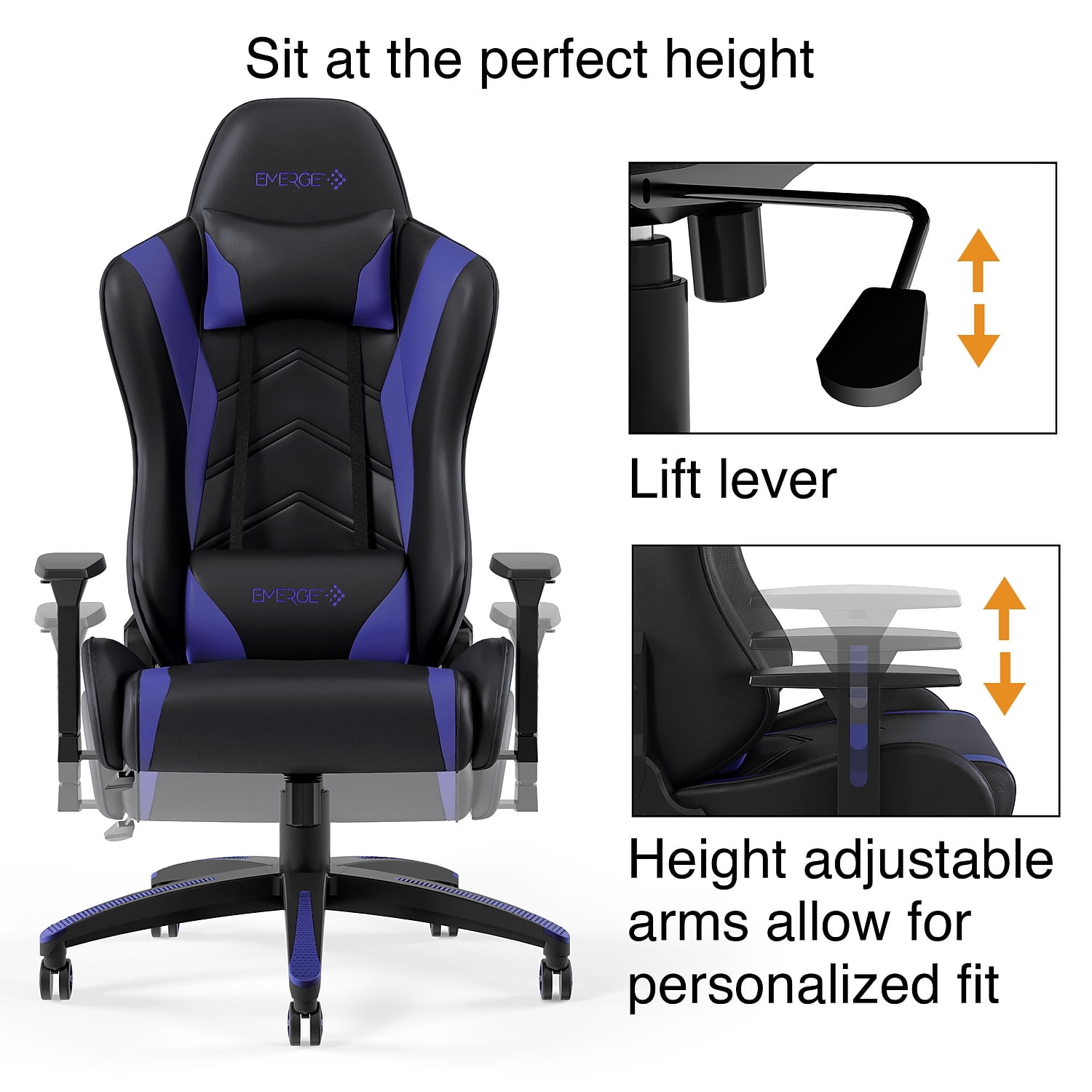 Staples Vartan Gaming Chair Blue 24326200