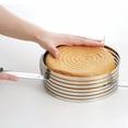 thumbnail image 4 of Dianli Adjustable Stainless Steel Cake Ring Slicer 6 to 8 Inch Multi Size Baking Mold Layered Cake Frame with Locking Handles for Tiramisu Pudding Jelly Mousse Round Baking Supplies, 4 of 9